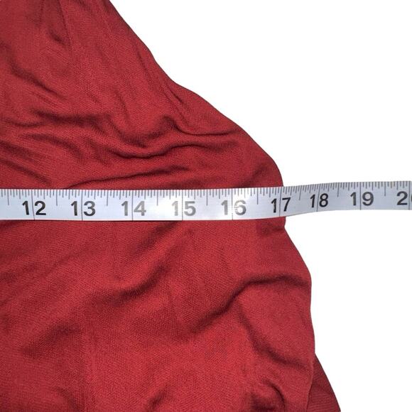 NEW Reiss Xena Strappy Dark Red Open Back Plunge Neck Midi Dress US 8 - Picture 8 of 11